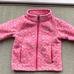 Columbia Vibrant Pink Patterned Fleece Jacket